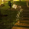 Luz de Jardín Solar de Hada de las Flores Más Vendida Transfronteriza, Arte de Hierro Calado Proyección Adorno Decorativo para Jardín Exterior