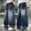 Ropa Infantil Niños Ropa de Otoño Pantalones 2026 Nuevo Estilo Primavera y Otoño Niños Medianos y Grandes Jeans de Pierna Recta Pantalones de Otoño Pantalones Largos para Niños