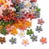Parche de Flor de Cinco Pétalos Lindo de Resina de 7 mm Hecho a Mano DIY Decoración para Funda de Teléfono Accesorios para el Cabello Aretes Joyería Accesorios de Decoración
