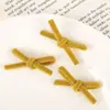 Outono e Inverno Estilo Retro Maillard Veludo Laço Amarrado Grampo de Cabelo DIY Presilha de Uma Palavra Acessórios de Cabeça Sapatos e Chapéus Acessórios de Vestuário