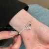 Pulsera de Estrellas de Plata con Zirconia Super Flash Lujo Asequible Sentido del Diseño Nicho Exquisita Pulsera Versátil para Mejor Amiga Pulsera de Novia