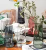 Vaso de Pintura Dourada Celebridade da Internet Vidro Transparente Sala de Estar Ornamentos de Flores Decorativos Criativo Simples Nórdico Flor de Água Arranjo