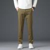 Calça de terno casual masculina primavera e outono 2023 calças largas da moda macacão reto cropped versátil com stretch