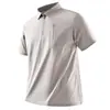 2026 Nuevo Verano Seda de Hielo Secado Rápido Casual Negocios Deportes Camisa Polo de Manga Corta Algodón Media Cremallera Cremallera Bidireccional Moderno Hc