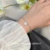 Pulsera Nalan de Plata S925 Flor Cola de Fénix Cielo Estrellado Exquisita Sencilla Estilo Ins Diseño de Nicho Joyería S8746