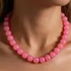Han Zhi Shang Transfronterizo Europeo y Americano Xi Yin Más Vendido Collar de Acrílico de Colores para Mujer Creativo de Nicho con Sentido del Diseño Collar para Mujer