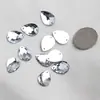 Costura Manual DIY Pedraria Irregular Acrílica com Fundo Plano Conjunto de Pedrarias para Vestido de Noiva Feito à Mão com Furo