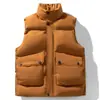 Aliexpress Transfronteiriço Novo Colete Masculino de Algodão Inverno Quente Tendência Jaqueta Colete Cor Sólida para Jovens