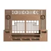 Nova Divisória de Tela Estilo Chinês Sala de Estar Armário de Entrada de Madeira Maciça Armário de TV Porta de Entrada Integrada Home Office Armário de TV