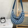 Novo estilo distinto de bolsa de bolinho de massa feminina, bolsa transversal jeans, bolsa de ombro jovem da moda