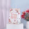 Bolsa de papel Kraft bronceada nueva ropa flor bolsa de regalo de mano bolsa de embalaje de regalo universal para vacaciones en stock