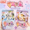 Libro de Pegatinas de Mascotas Lindas Cuaderno de Espiral Adorable Libro de Pegatinas de Disfraces de Gatos y Perros Diario Creativo Hecho a Mano para Niños