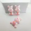 Acessórios de resina de porquinho fofo de desenho animado diy cola creme patch para capa de celular caixa de armazenamento para copo d'água material para acessórios de cabelo