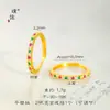 O Mesmo Estilo do Anel Vajra Flor de Trevo de Quatro Folhas Borboleta Rosa Dourado Areia Dopamina da Loja Dourada Puzuo, Novo Anel de Dedo Indicador Estilo Chinês