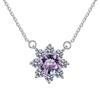Collar Transfronterizo de Moissanita para Mujer, Color D, 1 Quilate, Colgante de Gema de Estrella de Ocho Puntas de Alta Gama, Cadena de Clavícula de Plata de Ley S925 Fabricante