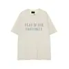 FOG ICON Line ESSENTIALS Calle Principal Americana Verano Holgado Parejas Manga Corta Camiseta Estampada de Moda para Hombres y Mujeres
