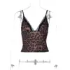 Camisola Sexy de Encaje con Estampado de Leopardo para Mujer de Amazon, Nueva Colección Otoño 2026, Top Ajustado sin Espalda
