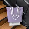 Bolsa Nuvem Casual de Grande Capacidade para Estudantes Frequentar Aula Bolsa de Ombro de Lona Versátil Simples para o Dia a Dia Tote de Ombro
