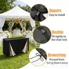 Estante de Almacenamiento Plegable para Sillas de Interior y Exterior Transfronterizo, Cubierta Antipolvo, Cubierta Impermeable y Anti-UV para Carrito de Almacenamiento de Sillas Plegables