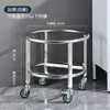 Suporte para Balde de Sopa de Aço Inoxidável Espessado, Panela de Sopa, Balde para Ferver Água com Suporte de Rodas, Carrinho de Balde Isolado Comercial para Cantina e Restaurante