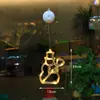 Decoración Navideña LED Transfronteriza Luces de Ventosa para Ambiente Muñeco de Nieve Árbol de Navidad Estrella de Cinco Puntas Luces para Arreglo de Escena Festiva