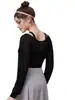 Top de Ropa de Yoga de Alta Gama Yidi, Cubierta Deportiva de Secado Rápido de Manga Larga para Entrenamiento de Pilates y Fitness (Bustier No Incluido)