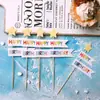 Decoração de bolo estilo ins coreano rosto sorridente urso vela plug-in de aniversário celebridade da internet diy versátil simples para assar decorar