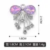 Dije de pulsera o collar con lazo de diamante chapado en oro K blanco, accesorios de dijes se pueden mezclar en lotes, venta directa del fabricante, transfronterizo