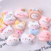 Brilhante Dos Desenhos Animados Bonito Gato DIY Acessórios de Resina Artesanal Hairpin Hairband Creme Cola Acessórios