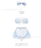 Roupa íntima sexy para role-playing Vestido azul de empregada sem alças saia tentação nas costas sem alças pijama uma geração de cabelo