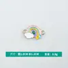 Al por mayor Versión Coreana Creativo Colgante Individual Patrón Arcoíris Gota de Aceite Aleación Collar Pulsera Joyería Accesorios DIY Colgante Pequeño