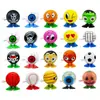 Novidade Divertido Mola de corda Mola de corda Bola que pula Basquete Futebol Bola de olho grande Truque Halloween Presente Brinquedo