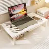 Suporte para laptop, organizador de teclado de mesa multifuncional, prateleira de armazenamento em níveis para itens pequenos, organizador de mesa para estações de trabalho de escritório