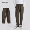 Pantalones de Lana Nuevos 2024 para Hombre APO Pantalones Casuales Gruesos Holgados Cónicos Otoño/Invierno