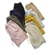 Pantalones Cortos de Algodón Estilo Japonés para Hombre, Talla 26, Versátiles de Verano, Simples, Holgados, Casuales, Pantalones de Cinco Puntos con Cintura Elástica y Pierna Ancha, Pantalones Deportivos de Longitud Media