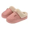 Pantuflas de algodón impermeables simples Lidani para mujer, nuevos estilos de otoño e invierno, cálidas y cómodas para uso en interiores, antideslizantes y adecuadas para usar al aire libre