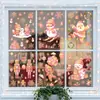Decoraciones de Navidad, Pegatinas Estáticas para Puertas y Ventanas de Cristal, Personas de Jengibre, Soldados, Cascanueces