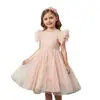  Vestido infantil de verão estilo francês elegante, vestido de princesa para crianças, vestido de aniversário, vestido de dama de honra para casamento, dropshipping
