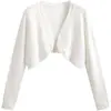 Chaleco Corto de Protección Solar de Verano con Cheongsam y Falda de Tirantes Chaleco de Punto Fino para Mujer