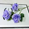 3 Rosas Artificiais com Diamantes para Decoração de Casamento, Arranjo de Parede de Flores em Cascata de Rosas Artificiais, Arranjo de Chão de Flores Artificiais para Salão de Casamento