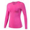 Camiseta deportiva de manga larga ajustada PRO para mujer, ideal para entrenamiento, fitness y yoga, con absorción de humedad, 2019