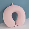 Novo Modelo de Verão Almofada U de Espuma de Memória de Seda Gelada, Proteção Refrescante para o Pescoço Almofada para Cochilo de Viagem, Atacado Personalizado com Impressão de Logo