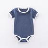 Ropa para Bebé Primavera y Verano para Gatear, Ropa para Pedos de Bebé, Rayas de Canalé, Monos Acanalados para Bebé, Ropa Harem Triangular, Ropa para Gatear para Recién Nacido