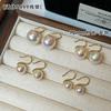 Pendientes de botón de plata pura 999 marca S Aurora Perla Blanca Australiana Grande Tacones Altos Pendientes de Gancho Nuevos Populares 2025 Joyería