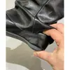 Botines cuadrados retro franceses con plataforma interior, botines casuales ajustados para mujer de otoño e invierno con hebilla de cinturón, Botas Martin