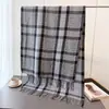 Novo Cachecol Xadrez Quente de Imitação de Caxemira, Cachecol Versátil com Franjas da Moda Unissex para Outono e Inverno, para o Dia a Dia