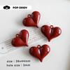 Angola Rojo Grande Elegante Llavero Otoño e Invierno Lazo Colgante de Corazón Joyería DIY Colgante para Bolso Cordón Decorativo