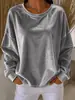(Desarrollado por Anuo) 2026 Ropa europea y americana para mujer Estación independiente de Amazon Top de terciopelo cuello redondo manga larga camiseta casual