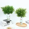 Explosiones Transfronterizas Hojas de Planta Verde Agujas de Pino Navideñas Flor Artificial de PE Accesorios Decoración de Boda Adornos para Sesión de Fotos