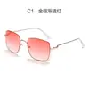 Nuevas Gafas de Sol Cruzadas para Mujer, Gama Alta, Modernas, Lujo Ligero, Gafas de Sol para Mujer, Metal Personalizadas de Celebridad de Internet, Alta Calidad
